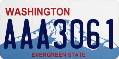 WA license plate AAA3061