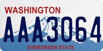 WA license plate AAA3064