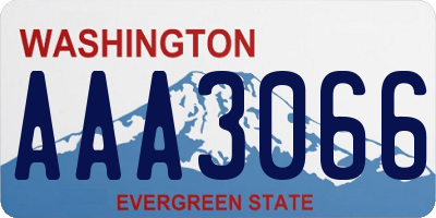 WA license plate AAA3066