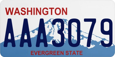 WA license plate AAA3079