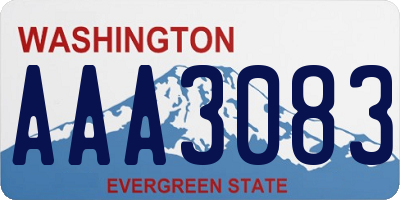 WA license plate AAA3083