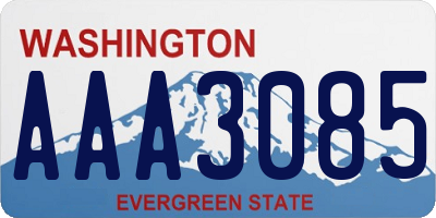 WA license plate AAA3085