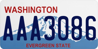 WA license plate AAA3086