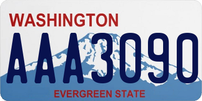 WA license plate AAA3090