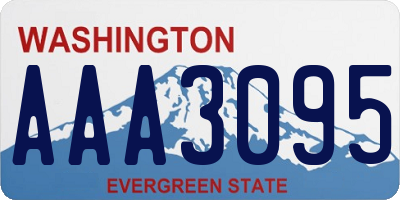 WA license plate AAA3095