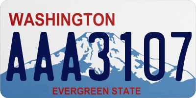 WA license plate AAA3107