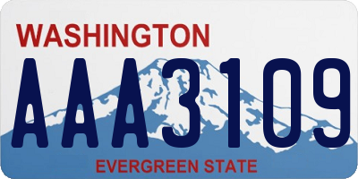 WA license plate AAA3109