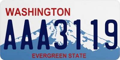 WA license plate AAA3119