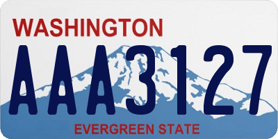 WA license plate AAA3127