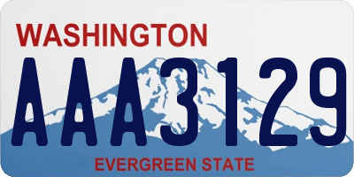 WA license plate AAA3129