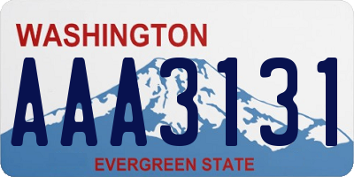 WA license plate AAA3131
