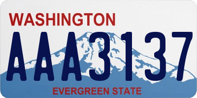 WA license plate AAA3137