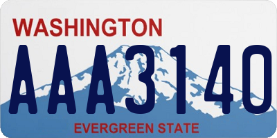 WA license plate AAA3140