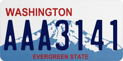 WA license plate AAA3141