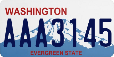 WA license plate AAA3145