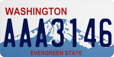 WA license plate AAA3146