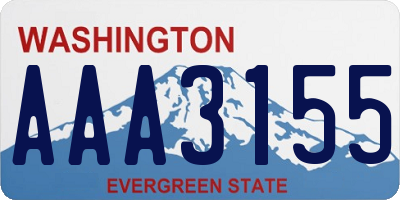 WA license plate AAA3155