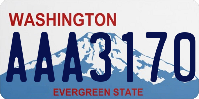 WA license plate AAA3170