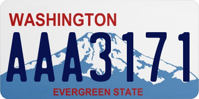 WA license plate AAA3171