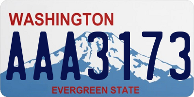 WA license plate AAA3173