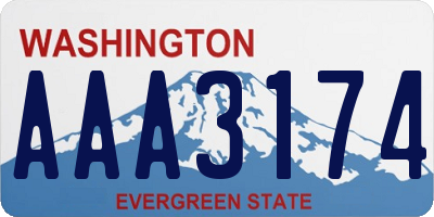 WA license plate AAA3174