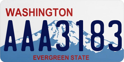 WA license plate AAA3183
