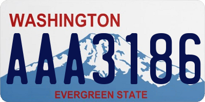 WA license plate AAA3186