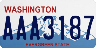 WA license plate AAA3187