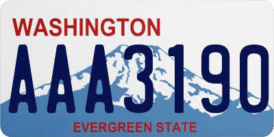 WA license plate AAA3190