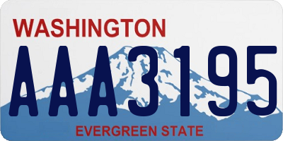 WA license plate AAA3195