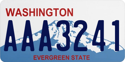 WA license plate AAA3241