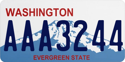 WA license plate AAA3244