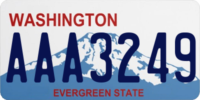 WA license plate AAA3249