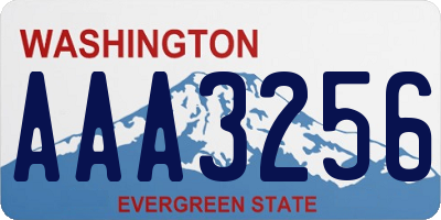 WA license plate AAA3256