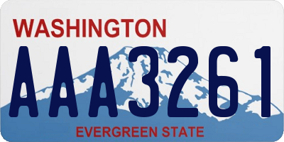 WA license plate AAA3261