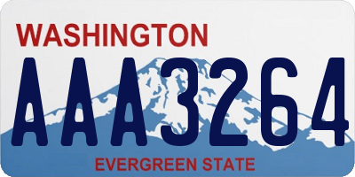 WA license plate AAA3264