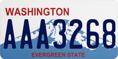 WA license plate AAA3268