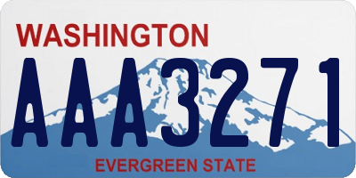 WA license plate AAA3271