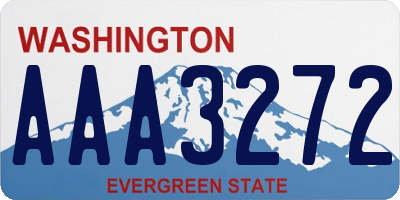WA license plate AAA3272