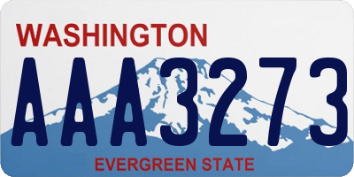 WA license plate AAA3273