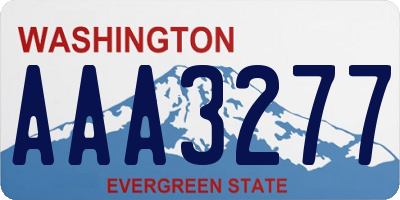 WA license plate AAA3277