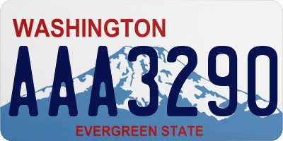 WA license plate AAA3290