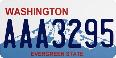 WA license plate AAA3295