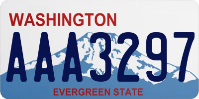 WA license plate AAA3297