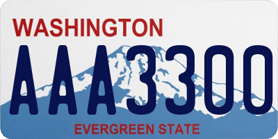 WA license plate AAA3300