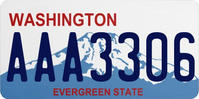 WA license plate AAA3306