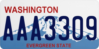 WA license plate AAA3309