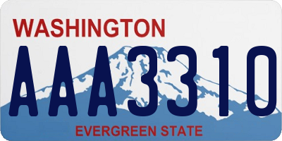 WA license plate AAA3310