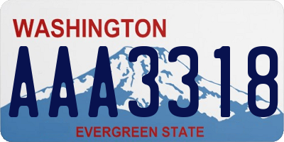 WA license plate AAA3318