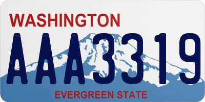 WA license plate AAA3319